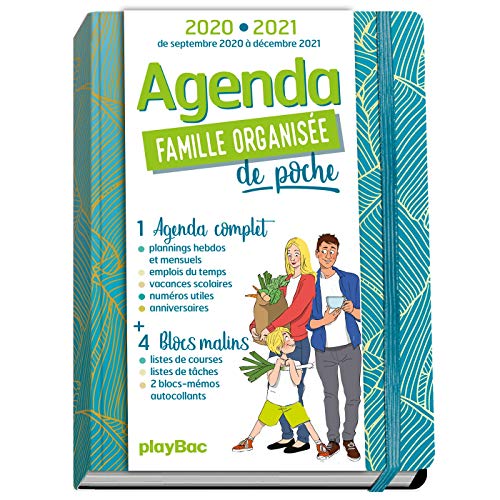 Agenda de poche de la famille organisée 2021 - Bleu (de sept 2020 à décembre 2021) Livre eBook France