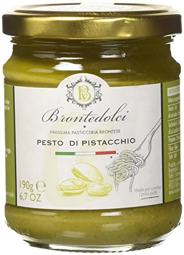 Brontedolci Pesto à la Pistache - délicieuse préparation pour 55% de pistaches de Sicile Etna. 190g