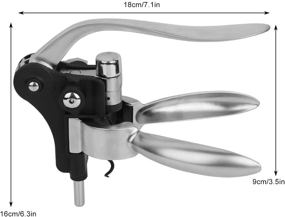 Wine Bottle Opener Manual Rabbit Wine Corkscrew Wine Quick Opening Tool, Silver - Image 4