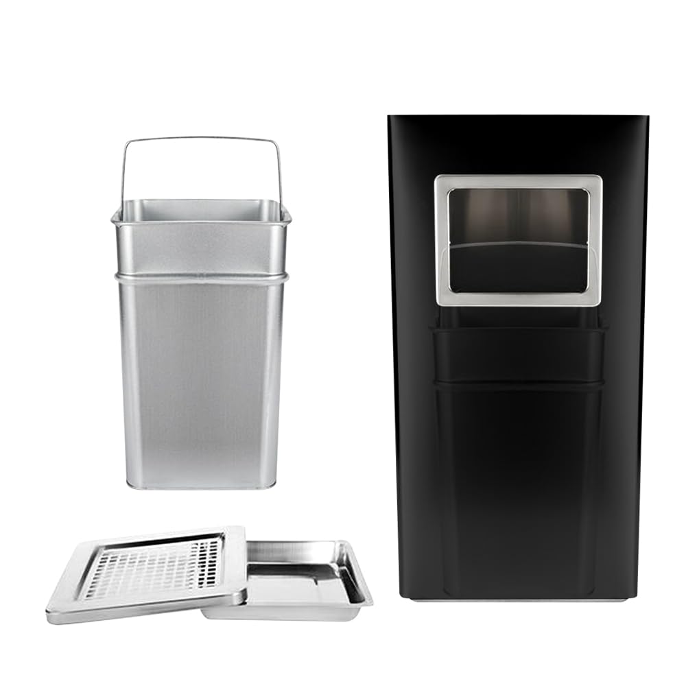 OHMG Cubo De Basura De Pie De Acero Para Exterior Con, image size:1000x1000