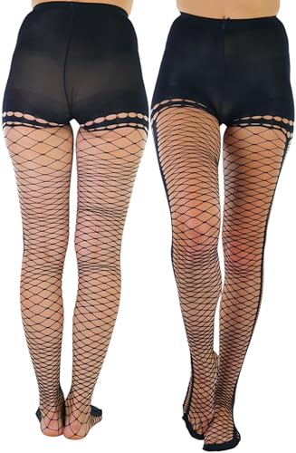 Image of ToBeInStyle Women's Large Mesh Fishnet Patterned Pantyhose Tights