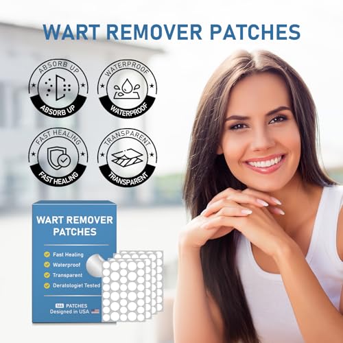 Image of Wart Remover Patches, Quick and Effective Hydrocolloid Waterproof Skin Care Stickers for All Kinds of Skin, Friendly to New-User, 2 Boxes