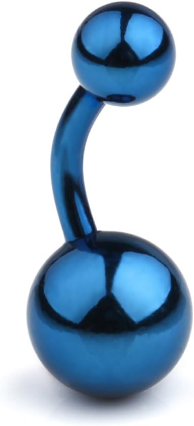 Ruifan 316L Surgical Steel 14G 6mm 1/4 Inches Short Belly Earring Navel Button Ring - Image 7