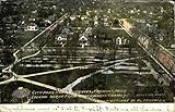 City park and residences looking north from waterworks chimney NE Original Antique Postcard
