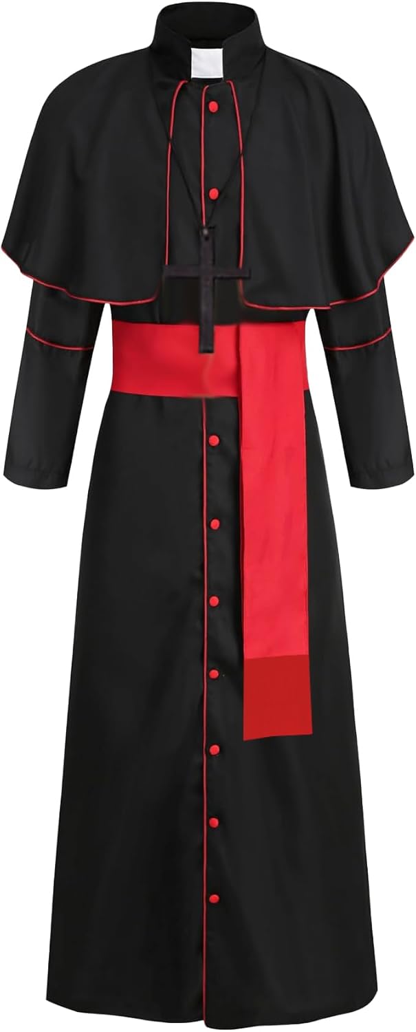 Men's Tunic Costume Halloween Medieval Monk Priest Renaissance Cosplay
