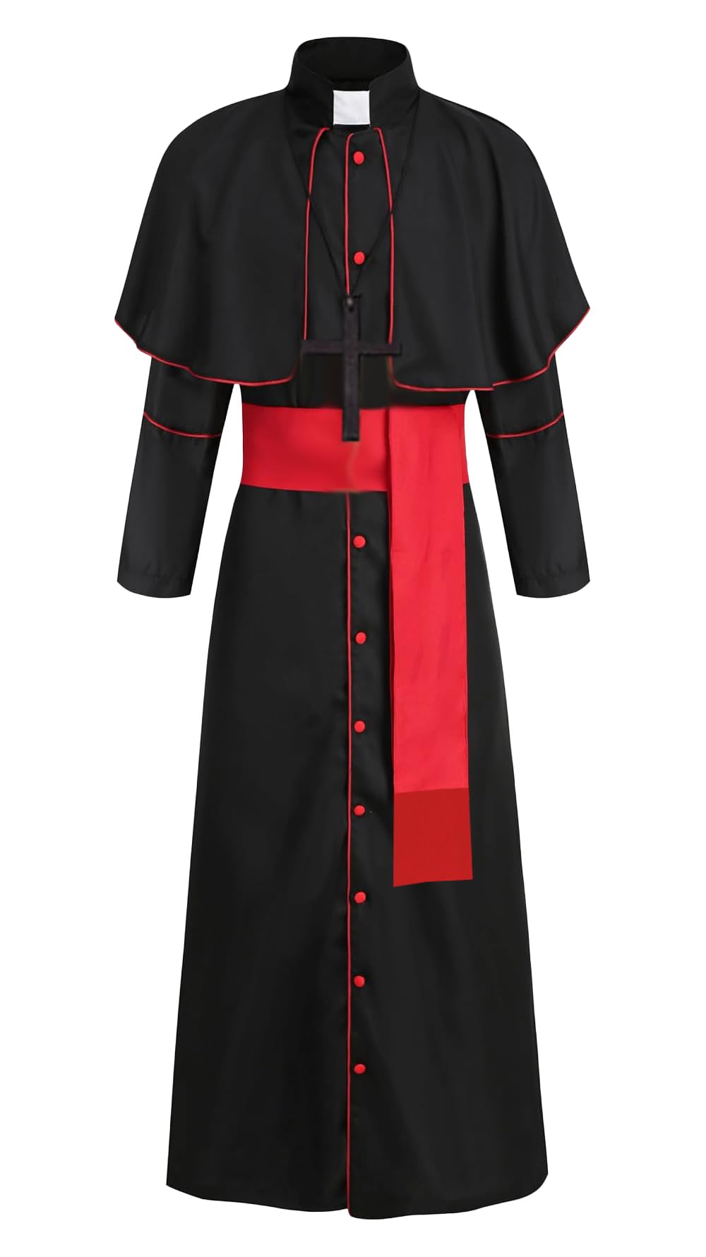 GOLDSTITCH Men's Tunic Costume Halloween Medieval Monk Priest Renaissance Cosplay Black M
