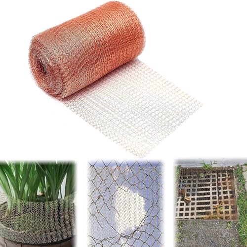ichuanyi Rollo de malla de cobre de punto para babosas y caracoles, 12,7 cm de ancho, red de cobre para jardín contra caracoles, babosas, serpientes, otros, cinta de alambre de cobre de protección de
