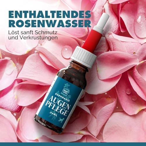 PAW WOW Euphrasia Augenpflege 20ml für Hunde & Katzen | Sanfte Augenreinigung | Natürliche Augen-Tropfen bei gereizten & geröteten Augen | Milde Pflege für Hunde und Katzen