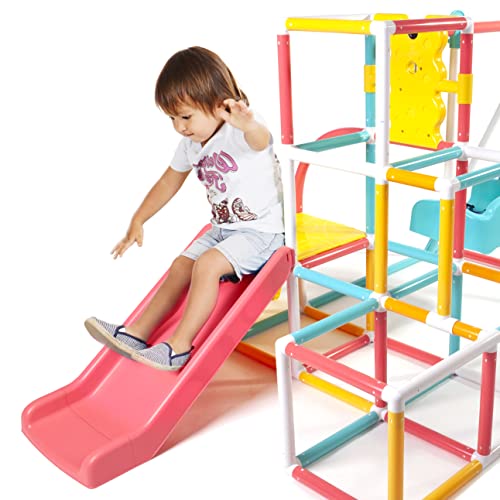 Grow'n Up 4-In-1 Climb N Slide Swing Set, Indoor Outdoor Crawl Climb Swing Slide For Toddlers #TOP1