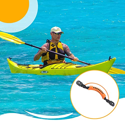 Hlogree 4Pcs Kayak Repalcement Handles, Kayak Canoe Boat Side Mount Carry Handles Paddle Park Kayak Handles, Soft Rubber Handles Replacement Accessories Hardwares Kits For Kayaks Canoe Boat Suitcase #TOP6