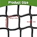 KAERYHET Safety Rope Net Kids Pet Stairs Balcony Railings Protection Rope Netting Playground Safety Net Sports Netting Baseball Softball Backstop Nets Black