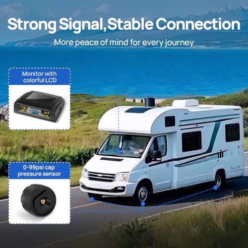 Masoll M23 RV Tire Pressure Monitoring System, TPMS Sensors Set of 4 by Masoll - Image 6