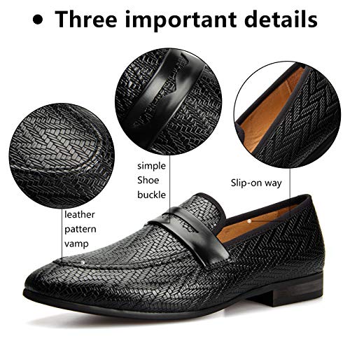 Image of Meijiana Men's Velvet Loafers - Fashion Casual Low-Heel Dress Shoes for Men with Rubber Sole & Metal Buckle - Perfect Business & Formal Attire, Stylish Mens Shoes