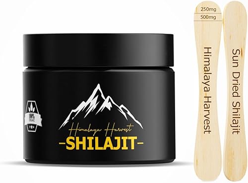Resina Shilajit para hombres y mujeres. Más de 85 oligominerales, 75% + ácido fúlvico, 250 mg, refuerzo de energía y apoyo inmunológico, probado en