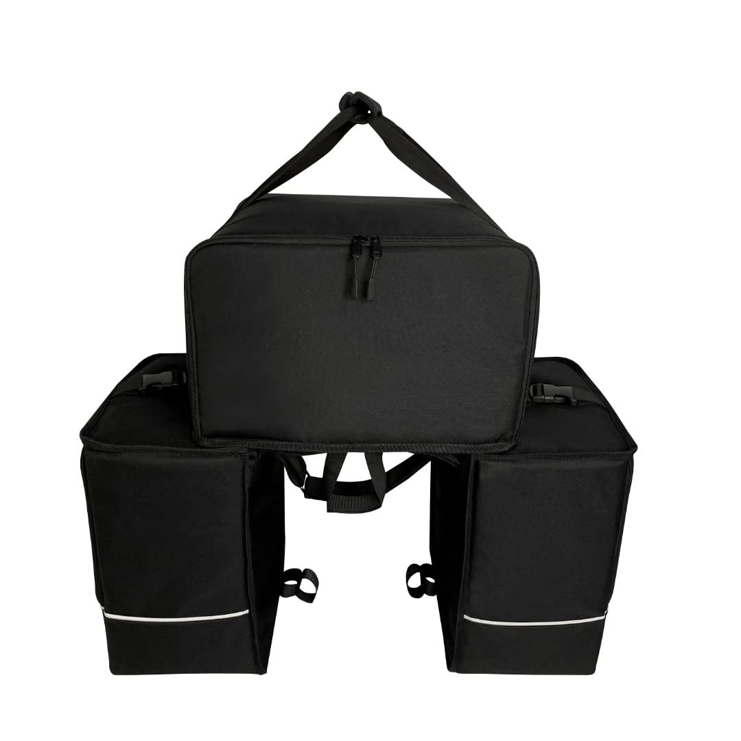 Bolsa isotérmica de Entrega – Pizza y Comida – 90L – para Scooter – Uber – Deliveroo – Just Eat, Negro, Bolsa Impermeable
