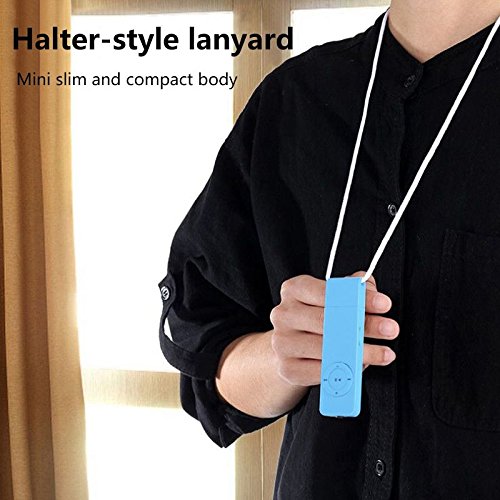 Srutueo Portable USB Sport U Disk Mini Mp3 Music Player Support 32GB TF Card?Blue?, 156306A4