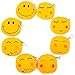 JZK 8 Porte-Monnaie Peluche Emoji 11 cm Petit Sac Velours Sac émoticône Smiley Sac Visage Porte-Monnaie Cadeau Anniversaire Cadeau Noël pour Enfants Filles garçons
