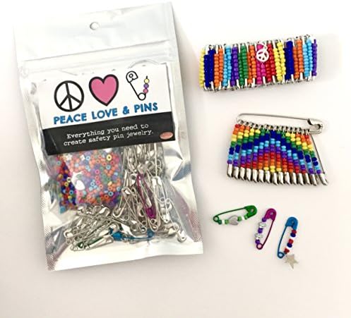 Sunny Marshmallow Peace, Love, & Pins Safety Pin Jewelry Making Kit