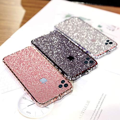 WalkOnCloud iPhone 11 Pro Max Glitter Bumper Case Luxury Diamond Sparkle Crystal Fashion Black 6.5 in