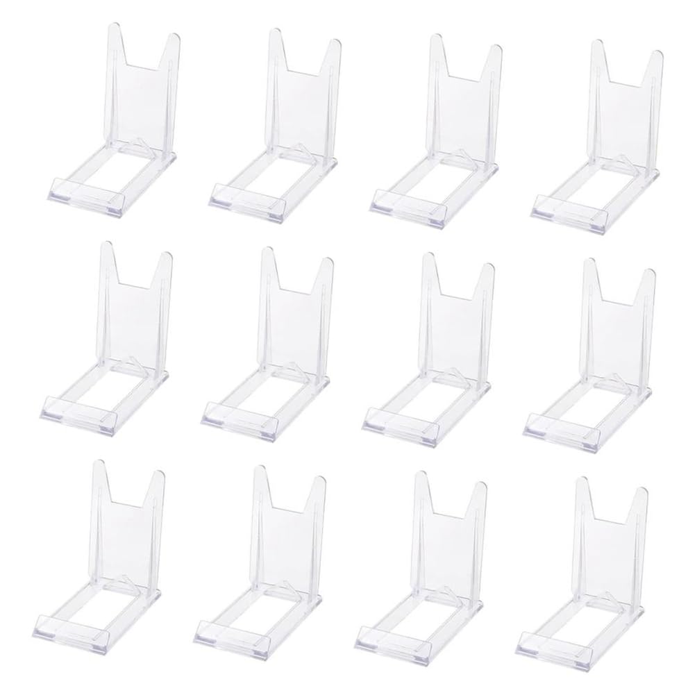 CTRLZS Transparent 12 Photo Stands Adjustable Frame Stand for Displaying Artworks Book Plate Display