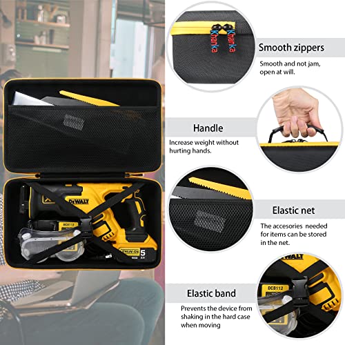 Khanka Hard Storage Case Replacement For Dewalt 20V Max Xr Reciprocating Saw (Dcs367B / Dcs387B), 20V Max Xr Rotary Hammer Drill (Dch133B / Dch263B), Case Only #TOP7