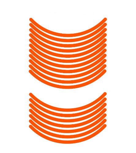 エムディーエフ リムストライプ ソリッドタイプ オレンジ 10mm幅 12インチ RIM-10M-OG-12N