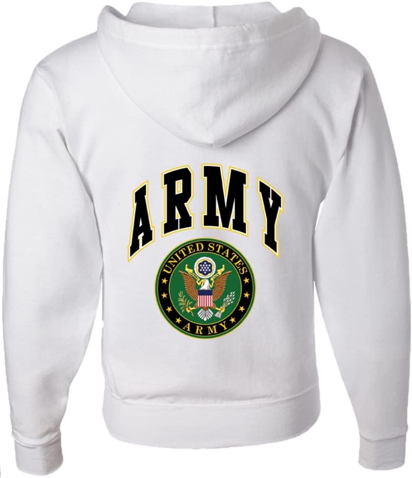 Buy Cool Shirts US Army Seal Full Zip Hoodie Front and Back