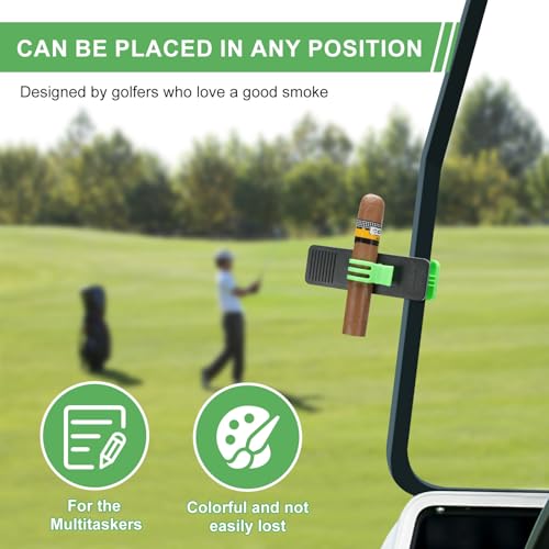 Cigar Clip - Multifunctional Cigar Holder for Golf Cart - 3pcs (Green, Black, Orange) - Image 6