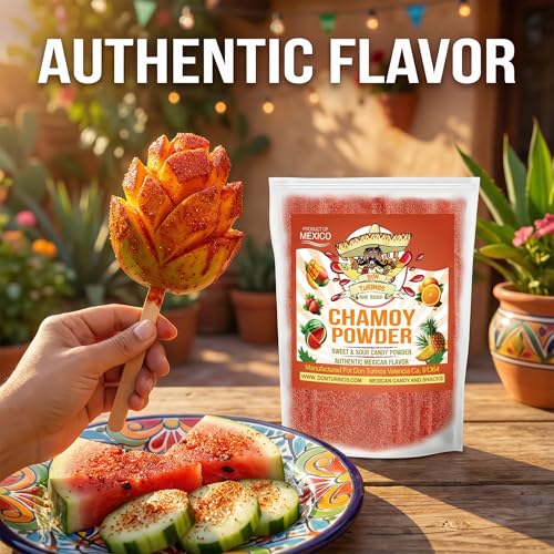 Chamoy Powder 12 oz Bag – Sweet, Spicy, Tangy Mexican Candy Powder for Fruit, Snacks, Candy & Drink Rims – Authentic Flavor Blend with Chile, Lime, Salt and Sugar – Resealable Bulk Pack By Don Turinos