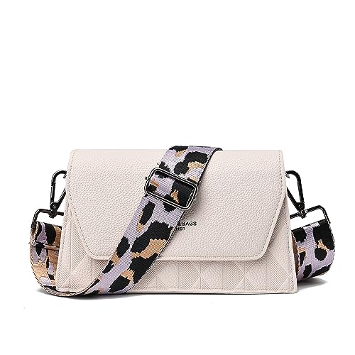 Image of LVYOUME Purse Strap Silver Hardware Wide Bag Straps Replacement Crossbody Adjustable Shoulder Strap for Purses