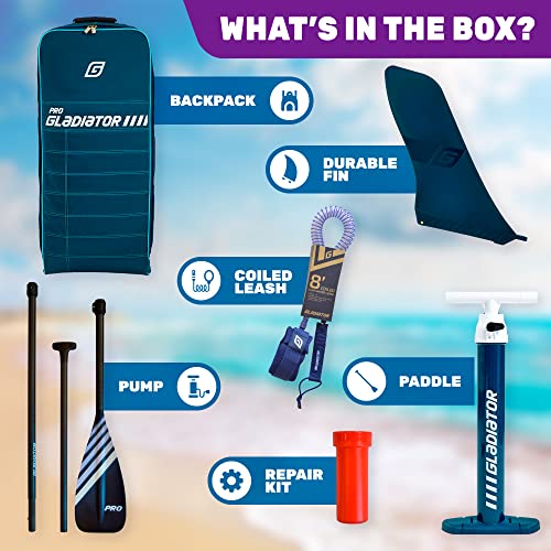 Gladiator Pro 11.6 Green Inflatable Paddle Board - 26 Psi Ultimate Technology 11.6Ft Perfomance Stand Up Paddleboard - 6" Thick Paddle Boards W/Accessories - Ultra-Light Inflatable Sup Board #TOP5