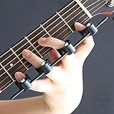 LAOLI Einstellbarer Finger Verstärker, Gitarren Finger-Expander, Hand Grip Workout Trainer Musiker Klettertherapie Fingerwerkzeuge, Ukulele Piano Exerciser Trainer Übungswerkzeuge (Black)