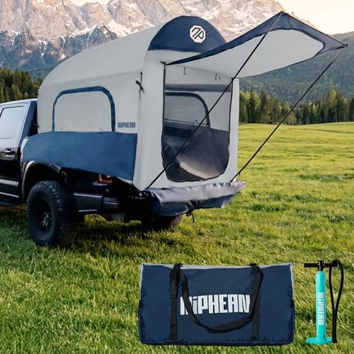 Image of Niphean Truck Bed Tent for Camping 5.5ft-8ft for 2+1 People, 2 Mins Fast Setup Inflatable Pickup Truck Tent, PU 3000mm Waterproof & High-Strength Windproof, Spacious Interior for Multi-Landscape