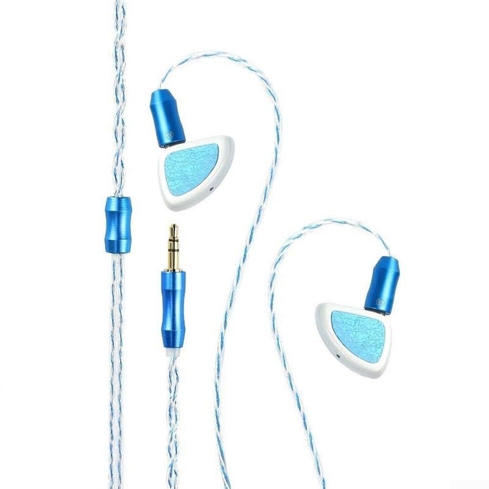Auricolari HiFi, 1DD+2BA, per driver ibrido, suono coinvolgente bianco, blu, design elegante, monitor in-ear, cuffie cablate per audiofili musica ascoltando gioco