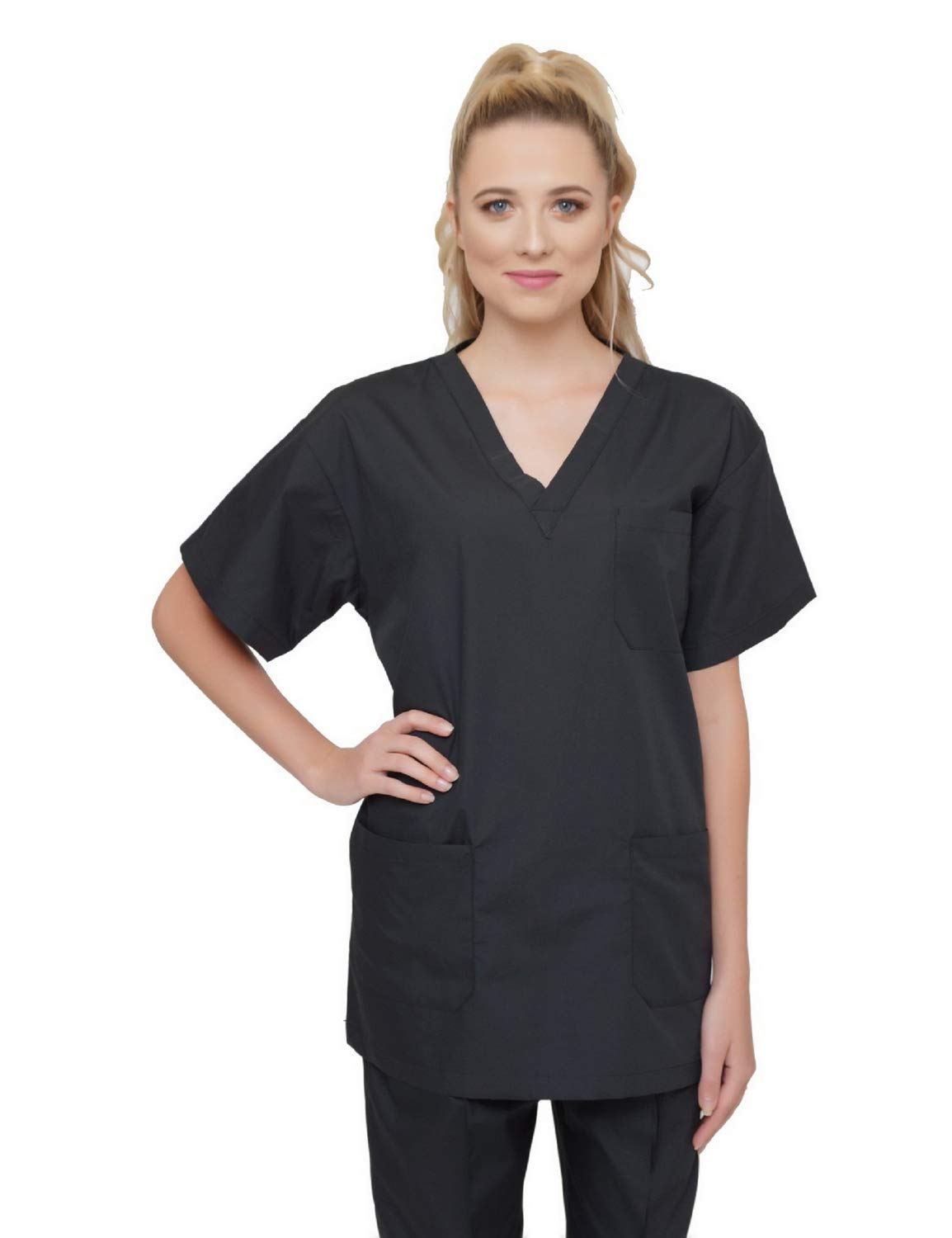 Lizzy-BV-Neck Scrub Top (3 Pockets)