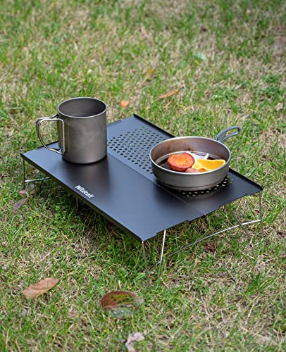 Wildcall Mini Solo Folding Table Ultralight Compact With Carry Bag For Backpacking Camping Hiking Beach (Gunmetal) #TOP3