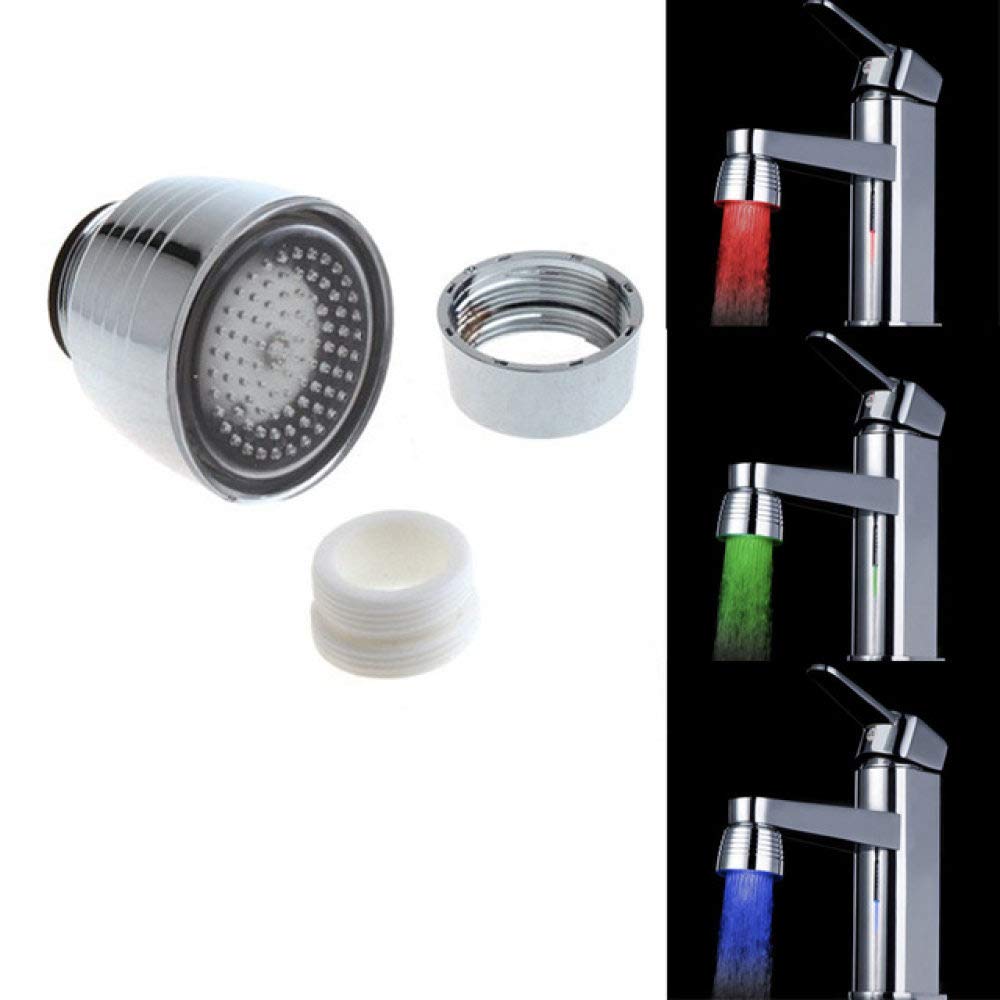 3 tryby Mosiężny kran oszczędzający wodę Aerator Dysza natryskowa Obrót o 360 stopni Dyfuzor Przedłużka do kranu Aerator do kranu Elastyczny, srebrny, jak pokazano