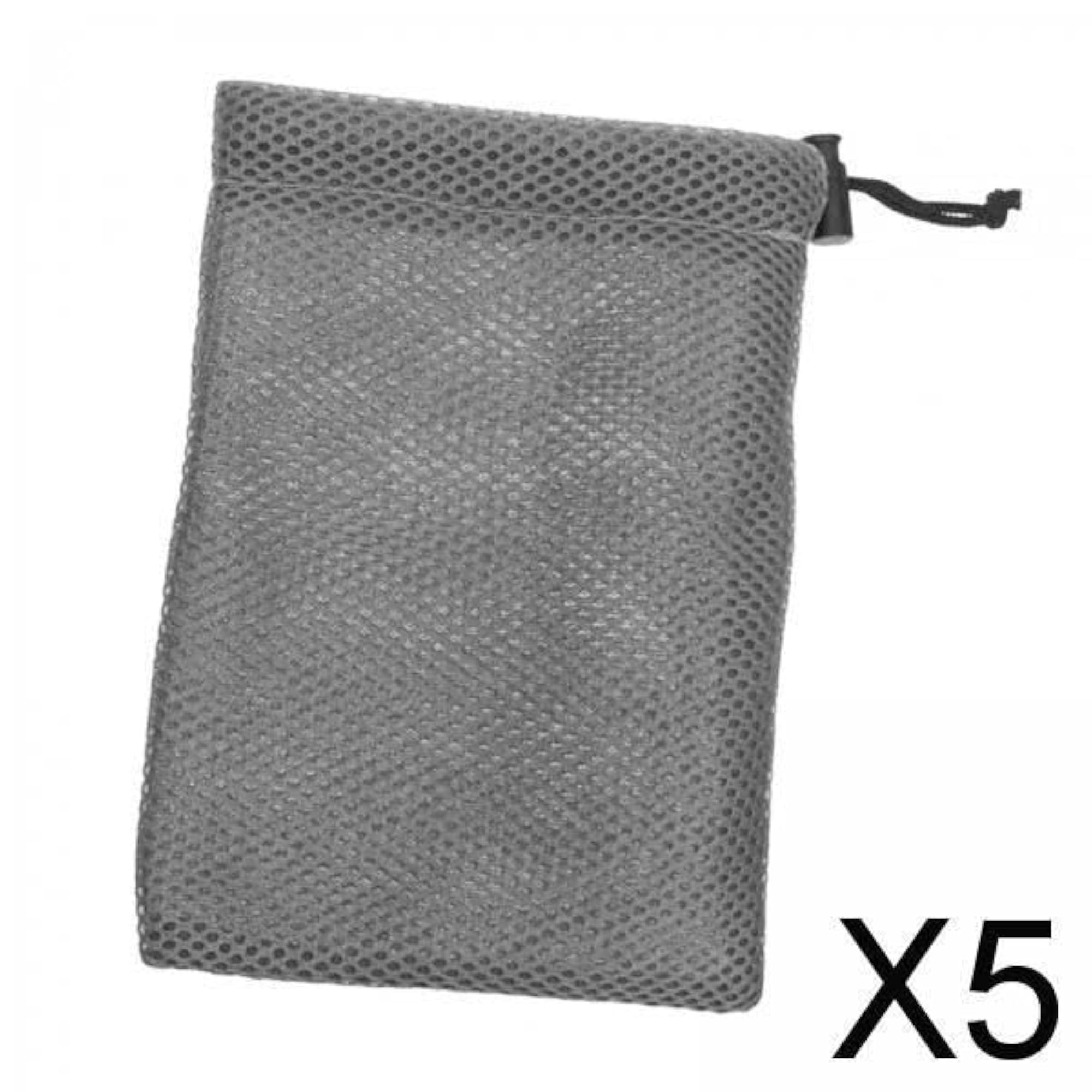 5x Small Mesh Draw Bag Durable Mesh Bag for Cosmetics