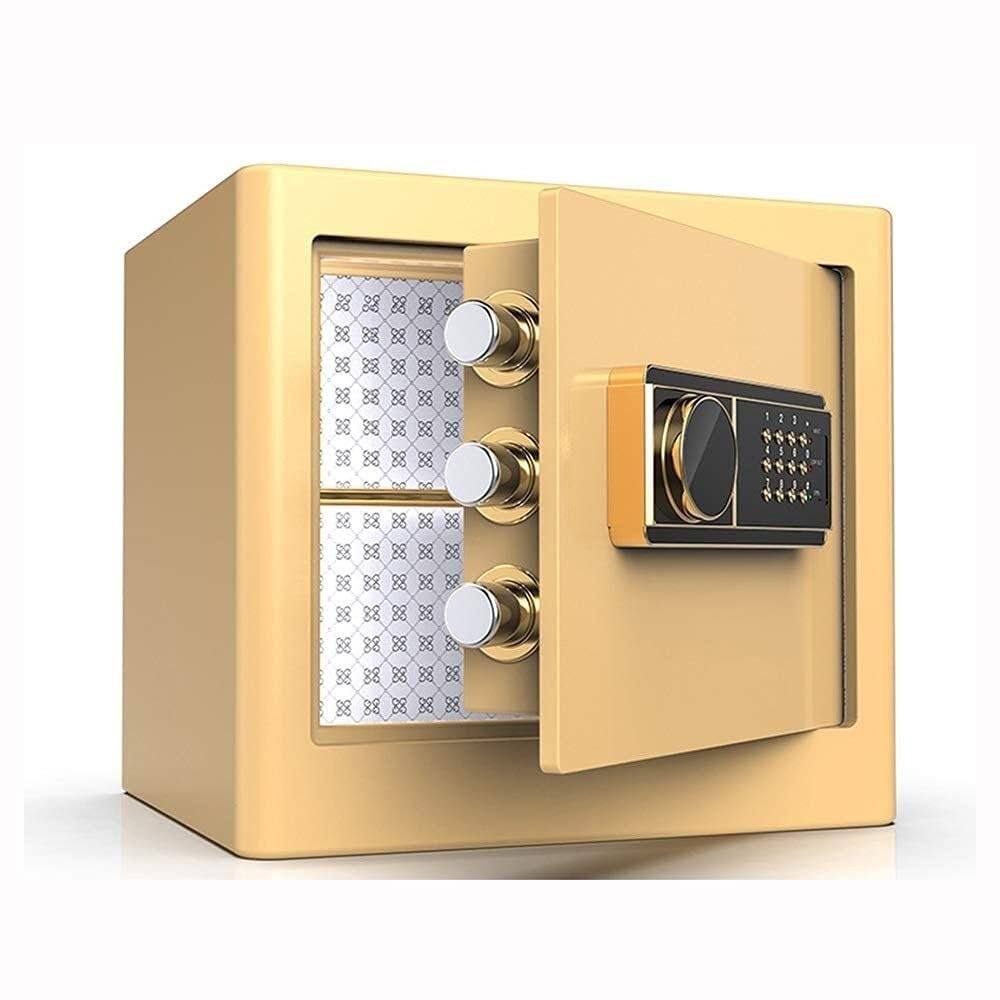 32CM Electronic Safe - Wall-Mounted All-Steel Safe Deposit Box with Digital Lock Waterproof Fireproof for Home Office Jewelry