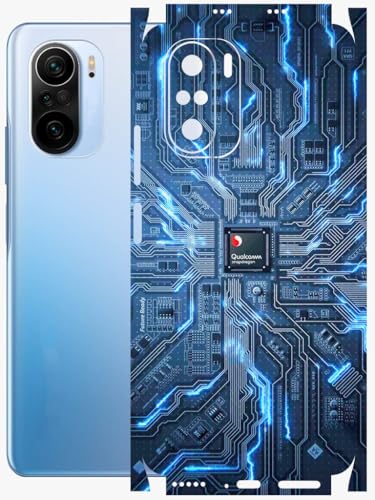 Image of AtOdds - Full Body Back Screen Guard Protector Film - Lamination Wrap Skin Sticker Compatible with XIAOMI Mi 11X PRO | Scratchproof Matte Finish (Circuit)