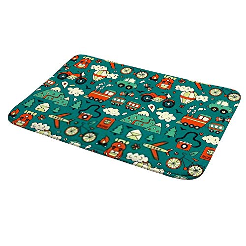 Tapis de bain en microfibre corail 36x24 inch lavable