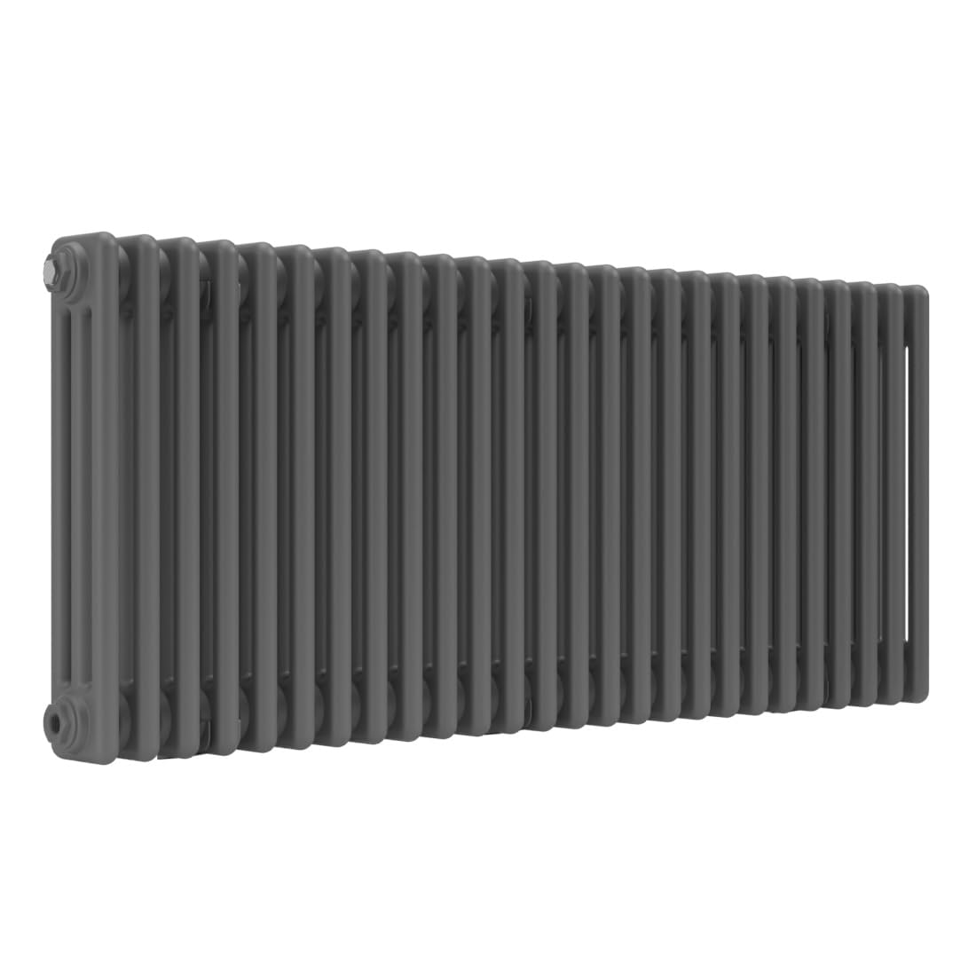 Lux Heat Anthracite Grey Horizontal 3 Column Traditional Radiator 500mm (H) x 1190mm (W)