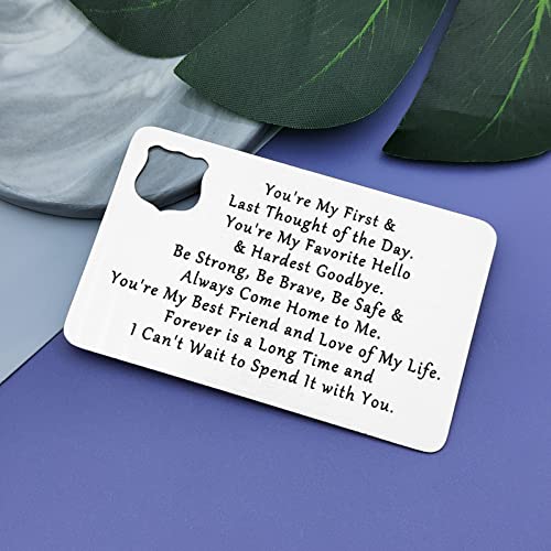Boyfriend Husband Gifts from Girlfriend Wife Anniversary Wallet Insert Card for Men Fathers Day Gift for Police Officers Engraved Wallet Insert Card for Boyfriend Police Officer Retirement Gifts3
