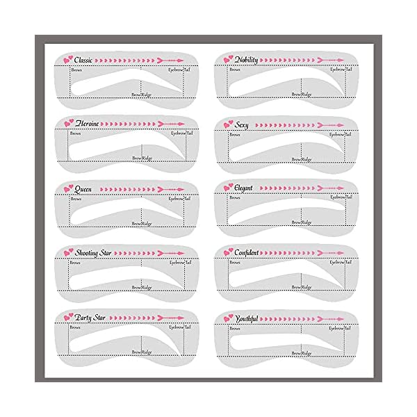 Adjustable-Eyebrow-Stamp-and-10-Styles-Stencil-Kit-The-Eyebrow-Pomade-Stamp-Shaping-Kit-Eyebrow-Definer-with-Eyebrow-Pen-Brush-and-Eyebrow-Trimmer-Buildable-Brow-Stencil-Makeup-Tools-Medium-Brown Adjustable Eyebrow Stamp and 10 Styles Stencil Kit The Eyebrow Pomade Stamp Shaping Kit Eyebrow Definer with Eyebrow Pen Brush and Eyebrow Trimmer Buildable Brow Stencil Makeup Tools (Medium Brown)