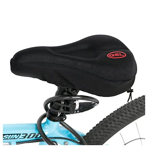 Kany Gel cykel sadelskydd, cykel bekvämt sittdyna dynskydd extra bekväm gel dyna kuddöverdrag lämplig för mountainbike sittplatser och landsadlar svart