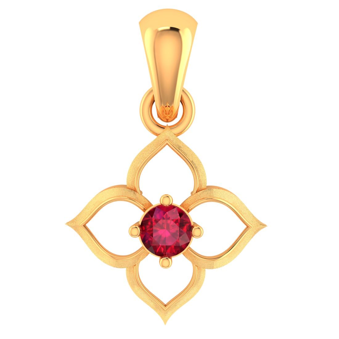 p.c. chandra jewellers BIS Hallmark 9KT (375) Gold Radiant Crest Pendant for Women & Girls (Without Chain) | Gift for Girls & Women | 0.64 Gram-picture-15