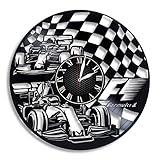 Formula 1 Racing Vinyl Wall Clock, Formula 1 Racing Design Gift for Any Occasion