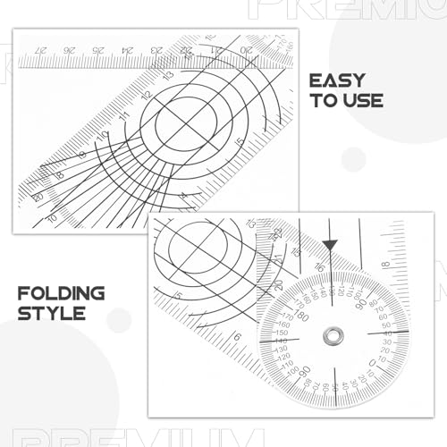 Goniómetro PVC 8 pulgadas 4 piezas para medición angular miniatura 7