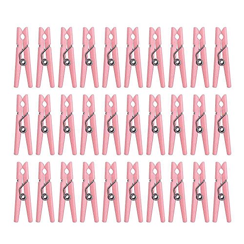 Baoli to 60PCS Baby Shower Mini ClothespinFavor Baby Decorations (Pink)