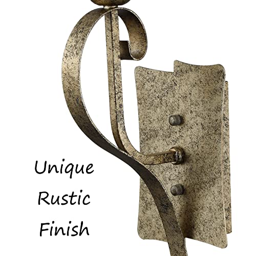 Danseer Rustic Wall Sconce Vintage Vanity Light With Amber Glow Glass Shade For Bathroom Living Room Hallway Staircase #TOP5